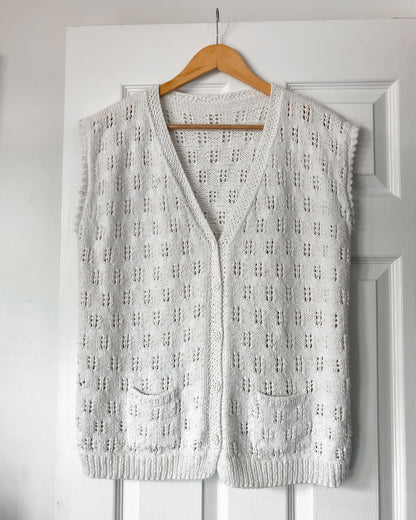White Knitted Vest