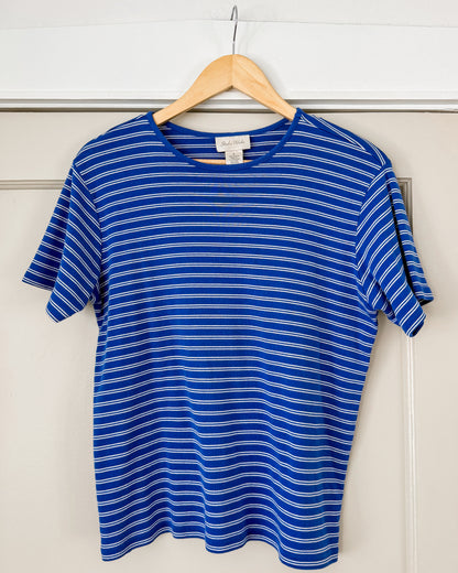 90’s Blue Striped T Shirt