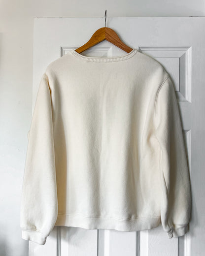 Vintage Floral Embroidered Crewneck