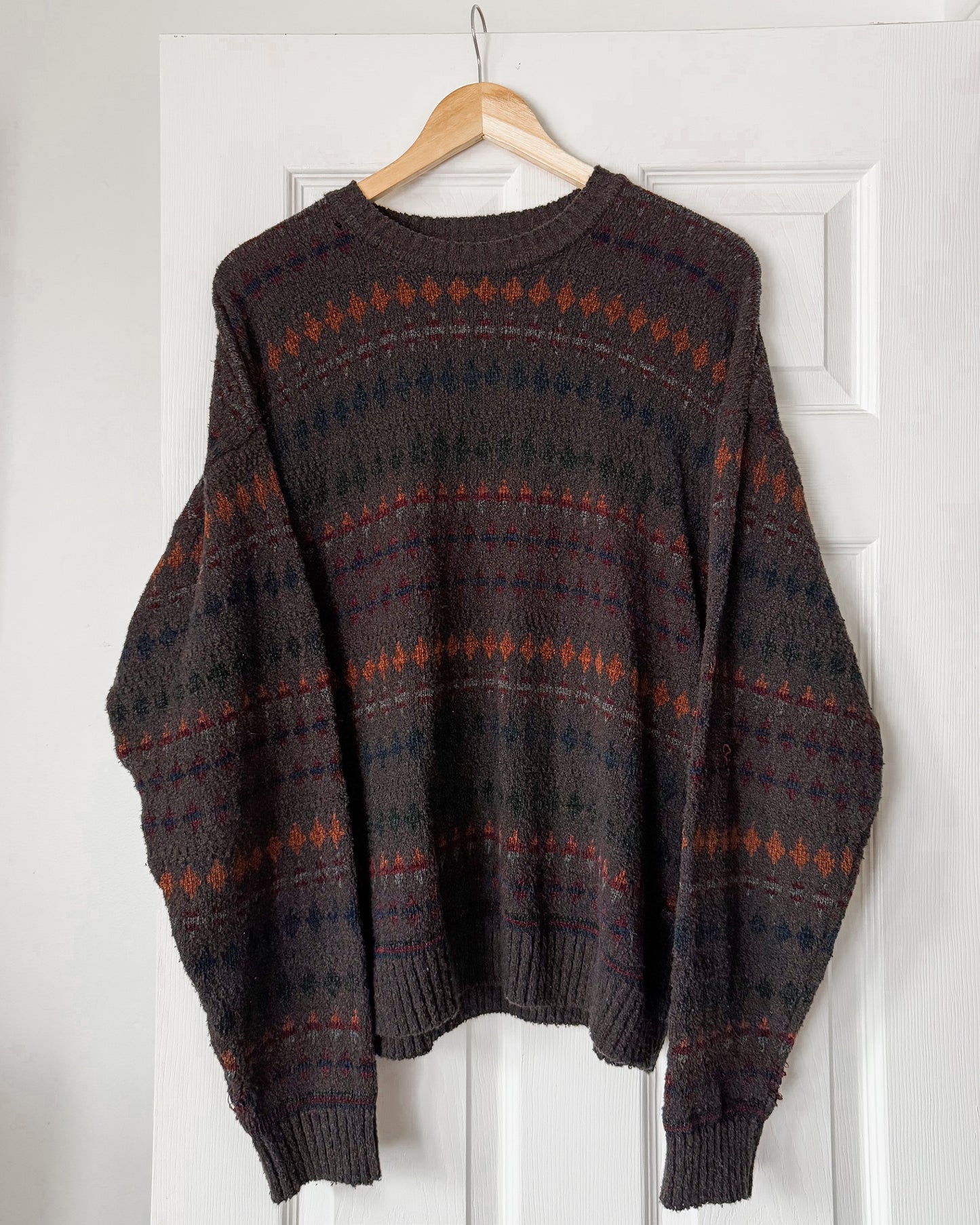 Multicolored Graphic Knitted Sweater