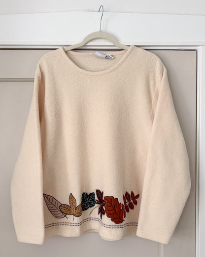 90’s Fleece Fall Leaf Sweater