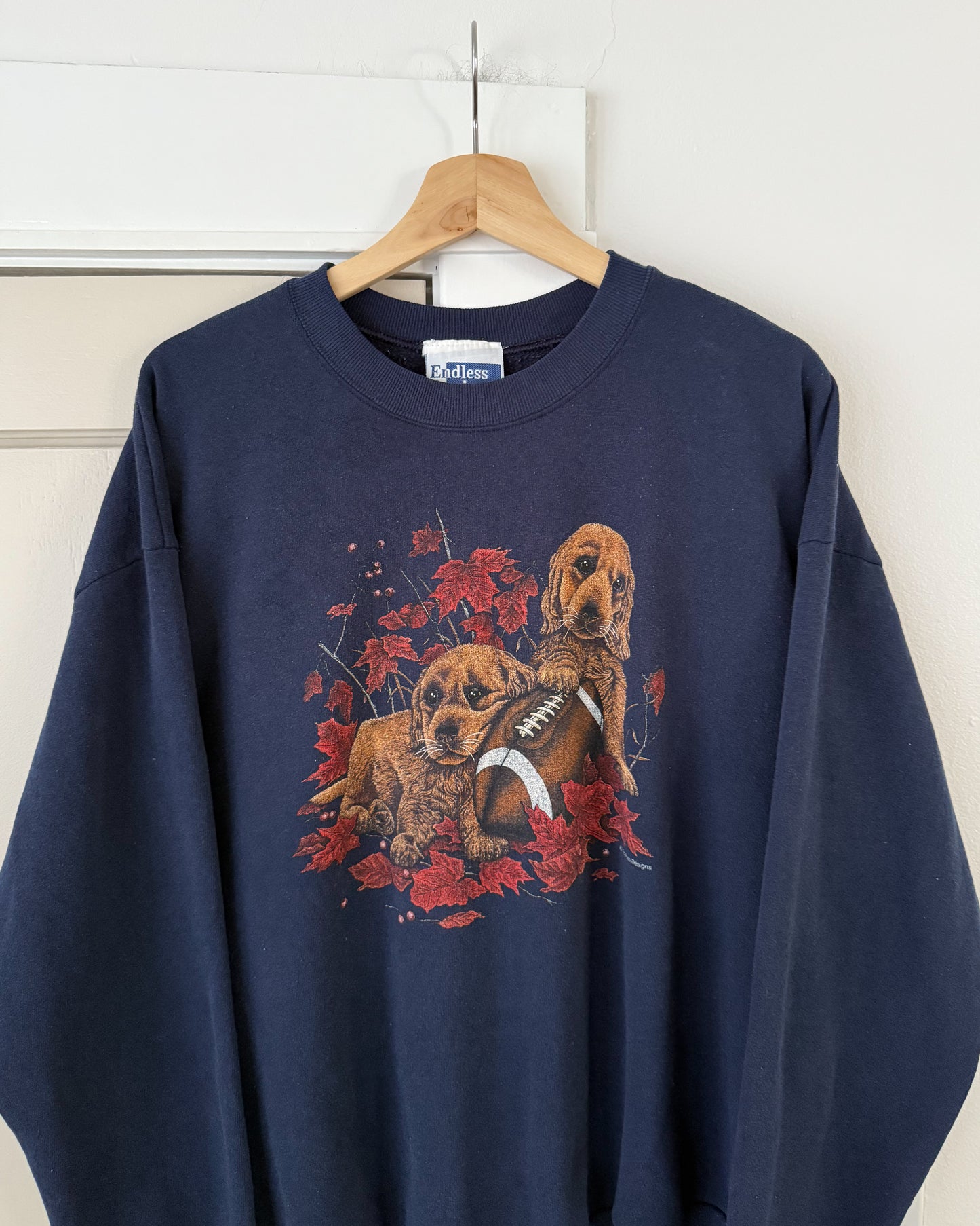 Endless Designs Dog & Football Crewneck