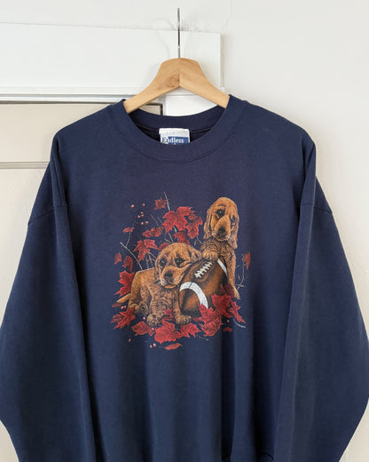Endless Designs Dog & Football Crewneck