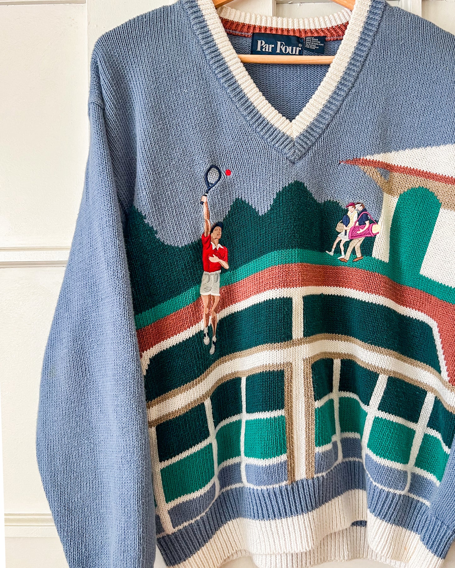 Tennis Graphic Knitted Sweater