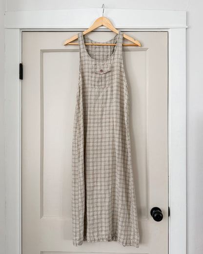 90’s Linen Plaid Dress