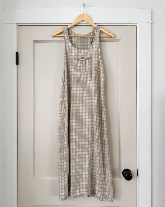90’s Linen Plaid Dress