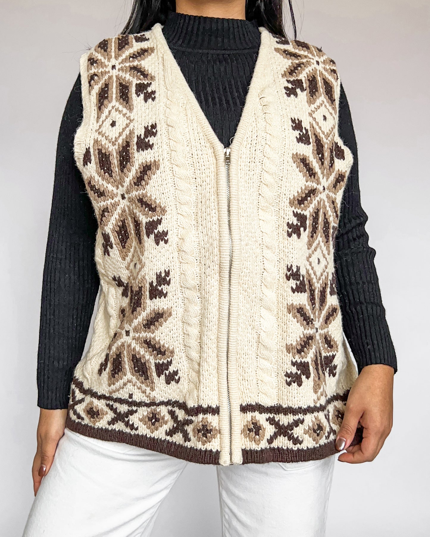 Snowflake Knitted Vest