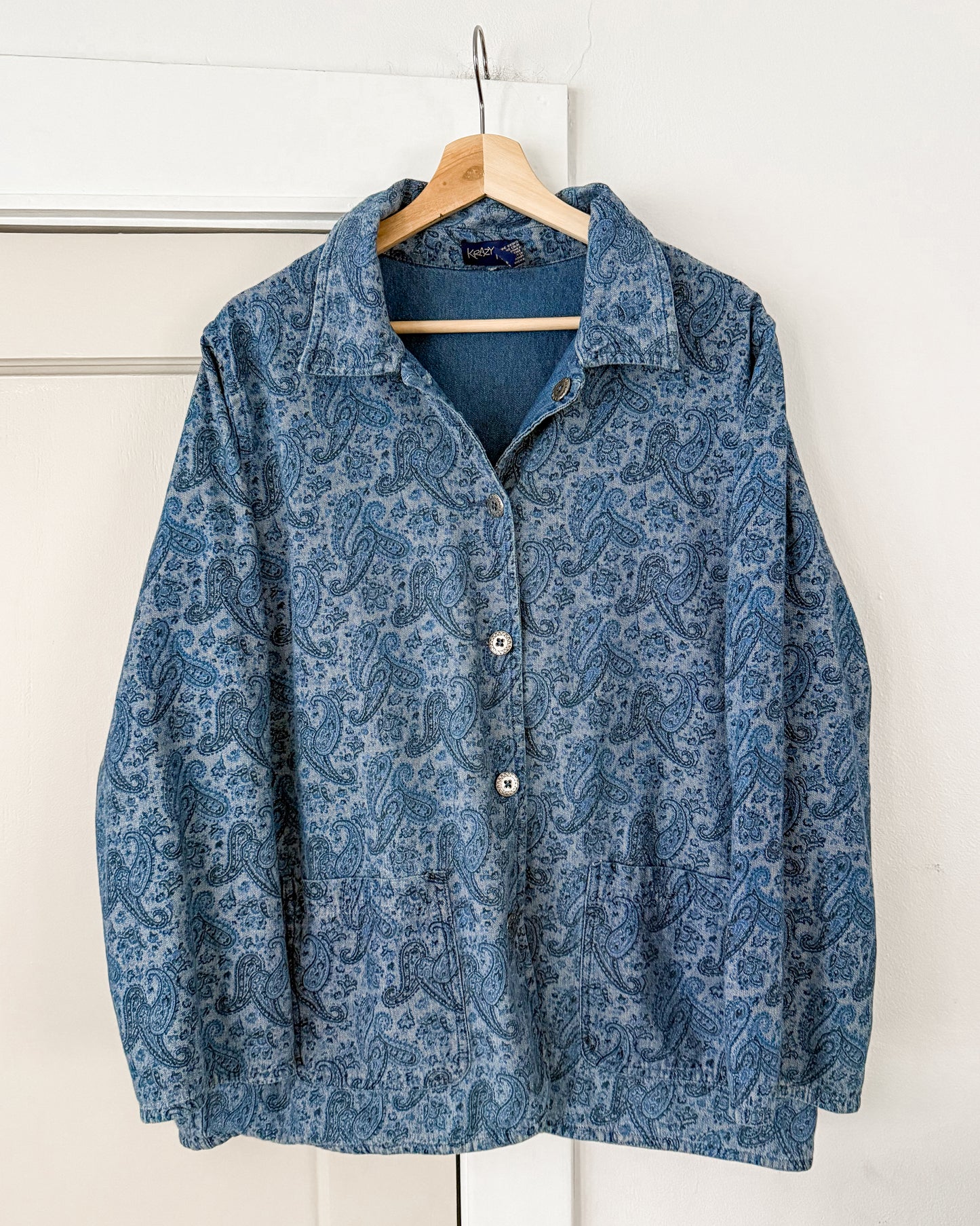 Denim Paisley Reversible Jacket