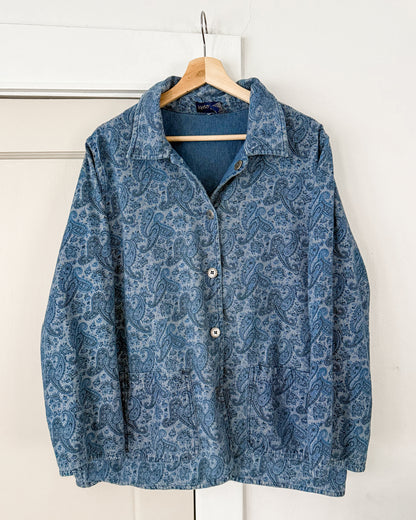 Denim Paisley Reversible Jacket