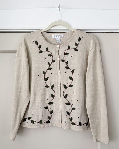 Leaf Cream Cardigan