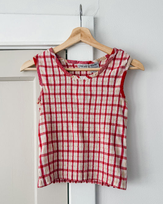 Gingham Sleeveless Top