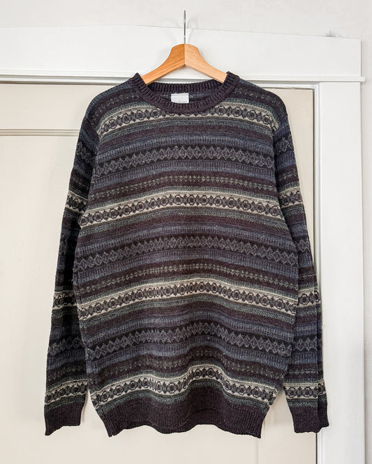 Outline Navy Knitted Sweater