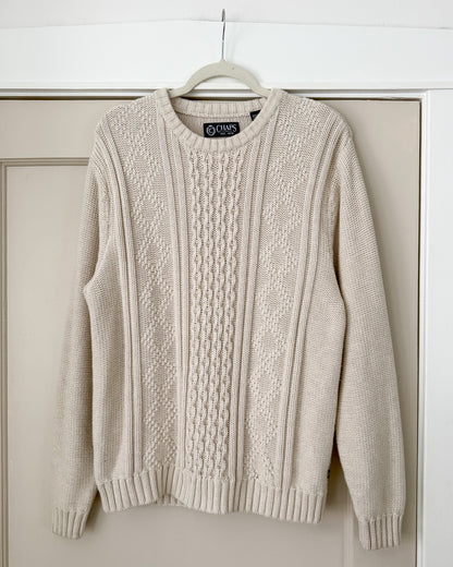 Chaps Cotton Textured Knitted Sweater