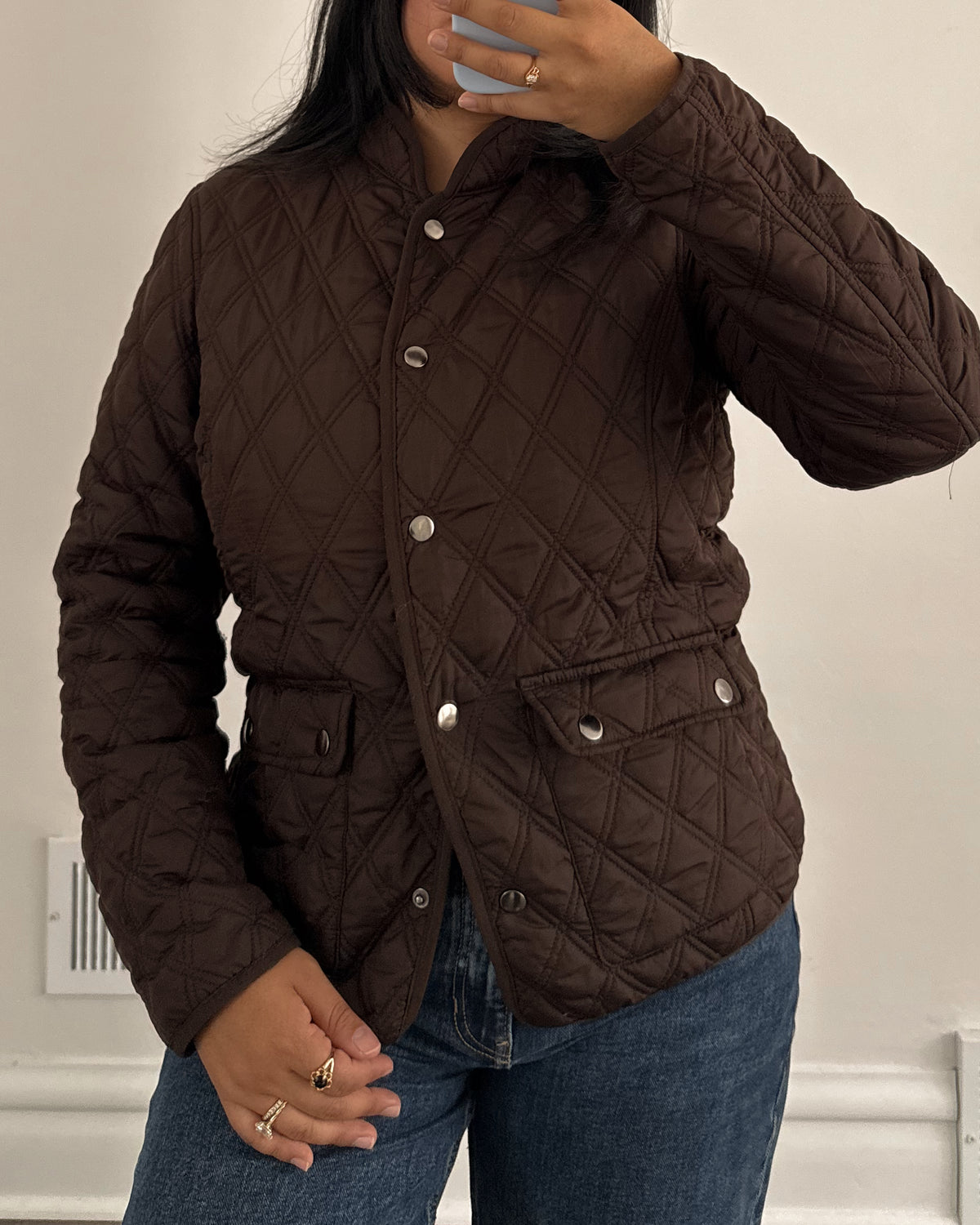 Brown Quilted Jacket