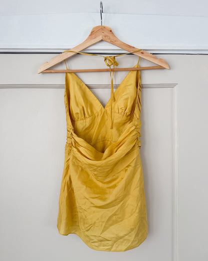 Silk Gold Halter Top