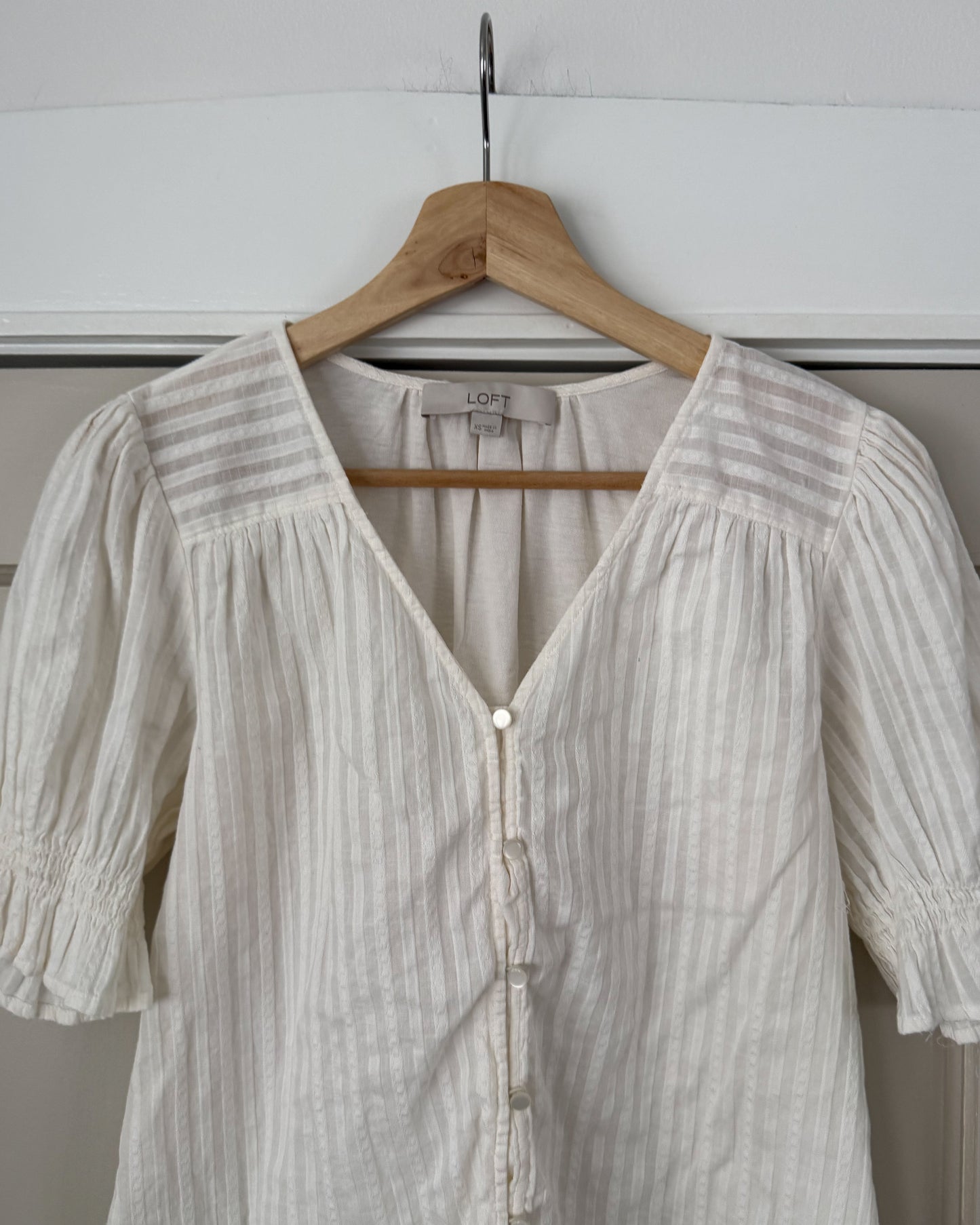 Loft Sheer Striped Blouse