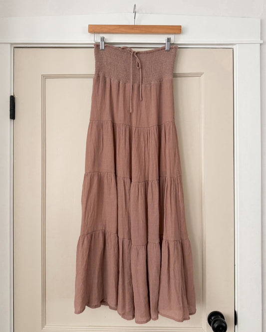 Tan Tiered Skirt