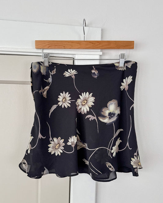 Vintage Black Daisy Skirt