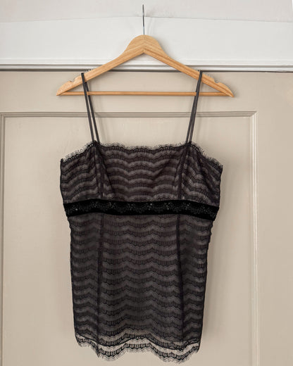 Ann Taylor Black Lace Tank Top