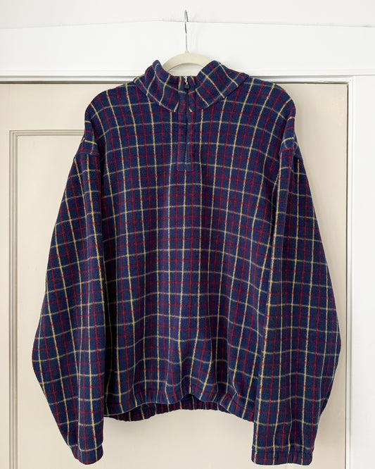 Plaid Fleece Quarter Zip