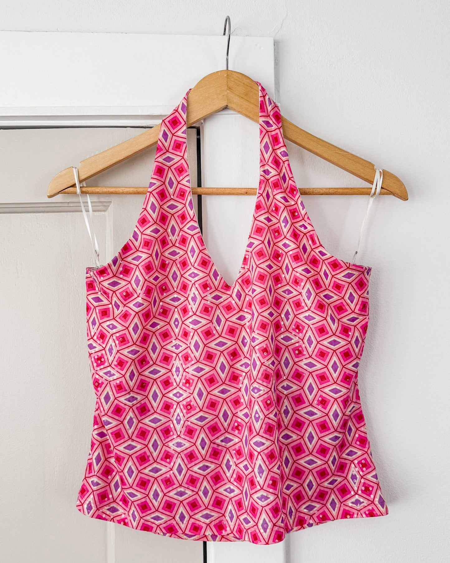Obe Geometric Halter Top