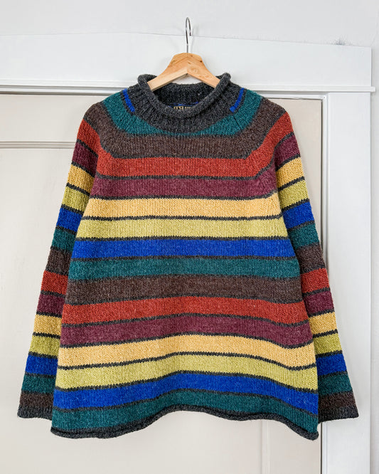 Colorful Mock Neck Sweater