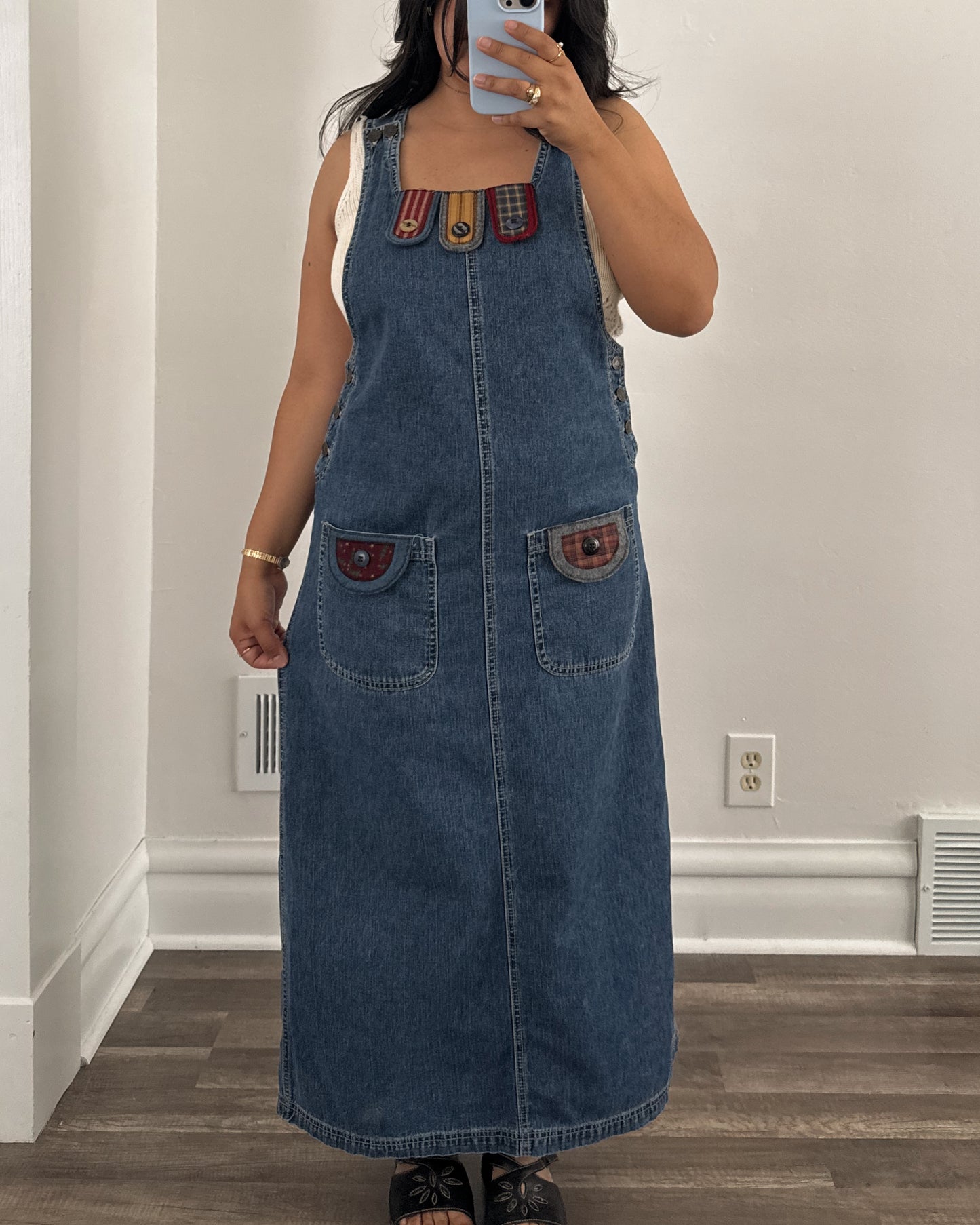 Vintage Denim Maxi Dress