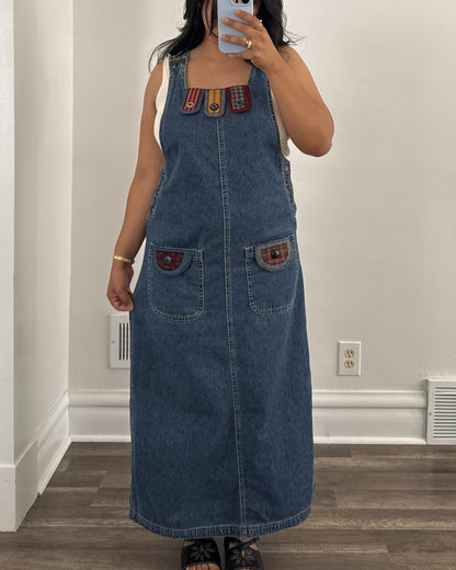 Vintage Denim Maxi Dress