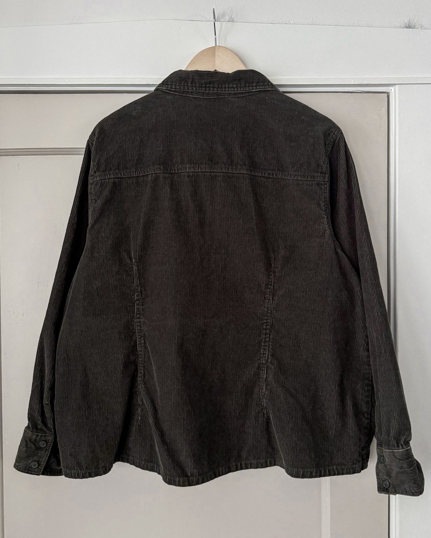 Green Micro Corduroy Shacket