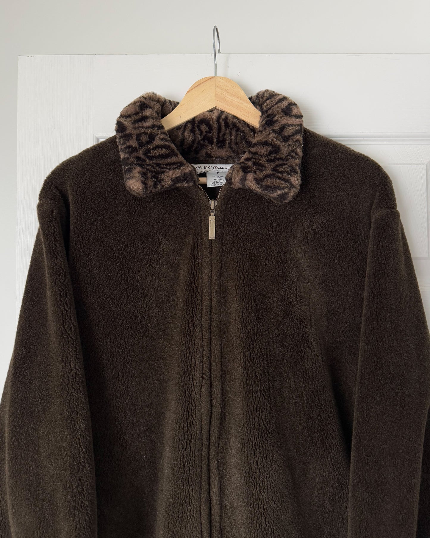 Brown Fleece With Animal Print