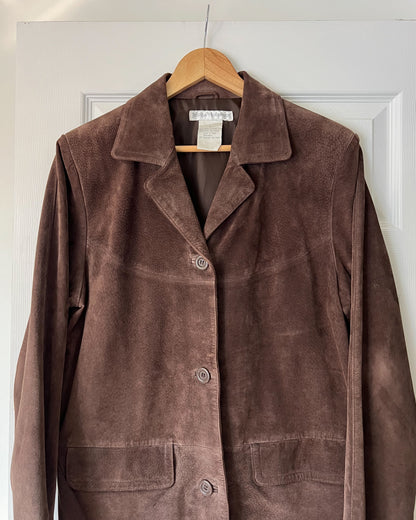 Brown Leather Suede Jacket