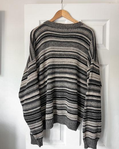 Multicolored Striped Knitted Sweater