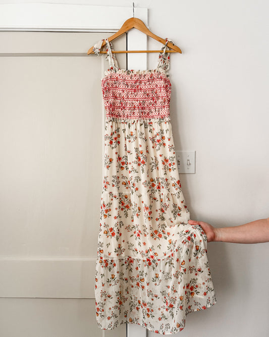 Floral Smocked Maxi Dress