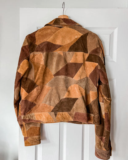 Patchwork Suede Leather Jacket