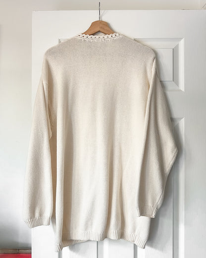 Lizsport Cream Knitted Cardigan