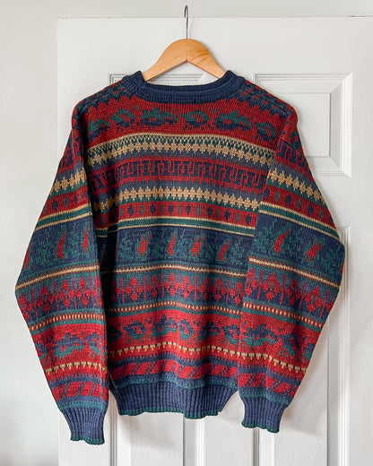 Multi Patterned Sears Knitted Sweater