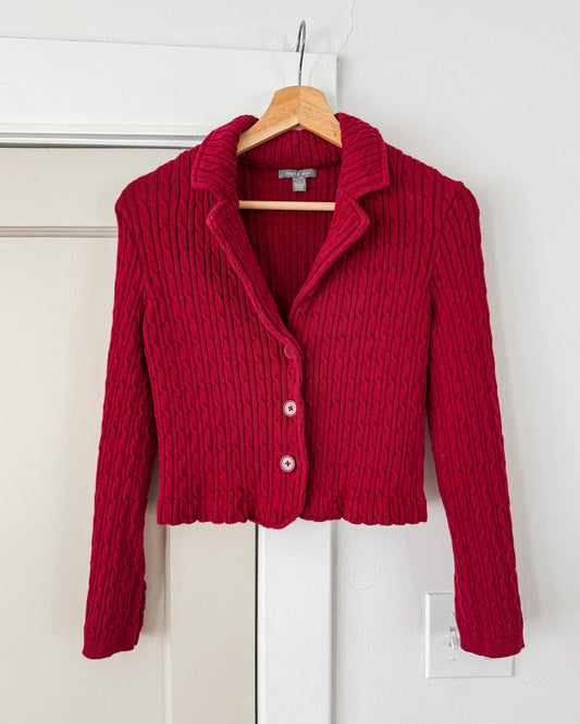 Red Knitted Cardigan