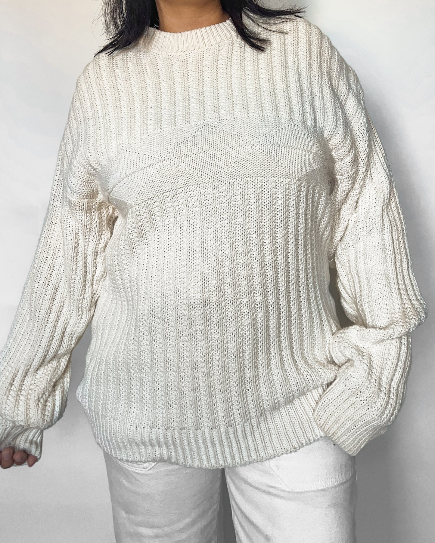 Ivy Club Cream Knitted Sweater