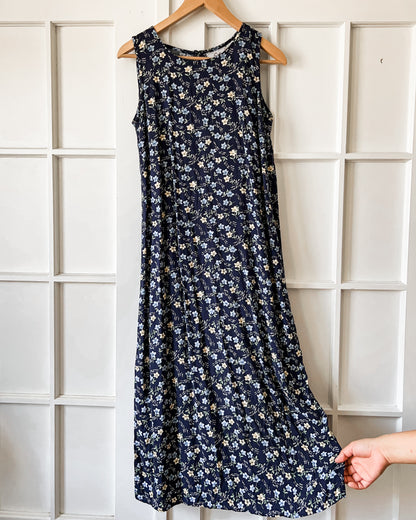 Navy Floral Maxi Dress