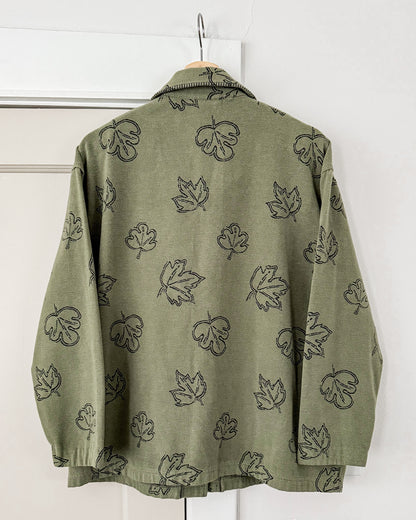 Green Leaf Embroidered Jacket