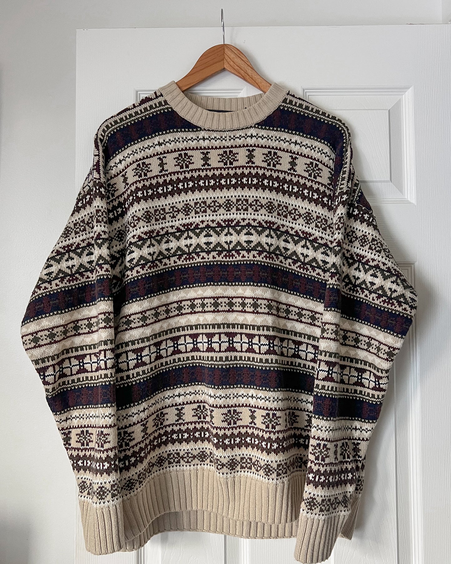 Woods & Gray Neutral Pattern Sweater