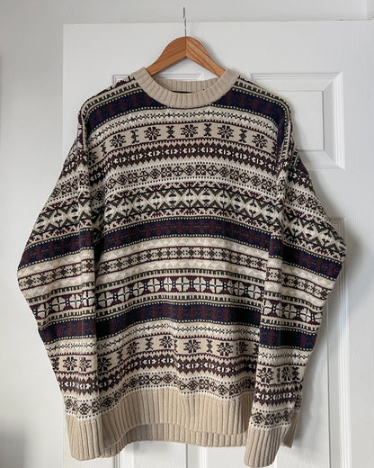 Woods & Gray Neutral Pattern Sweater