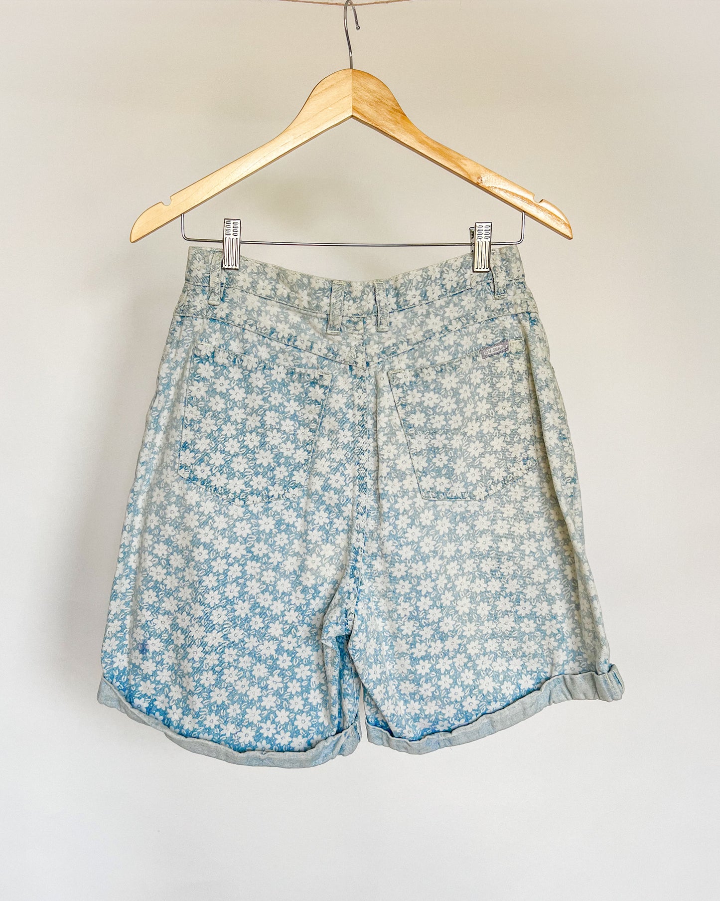 Vintage Denim Floral Shorts
