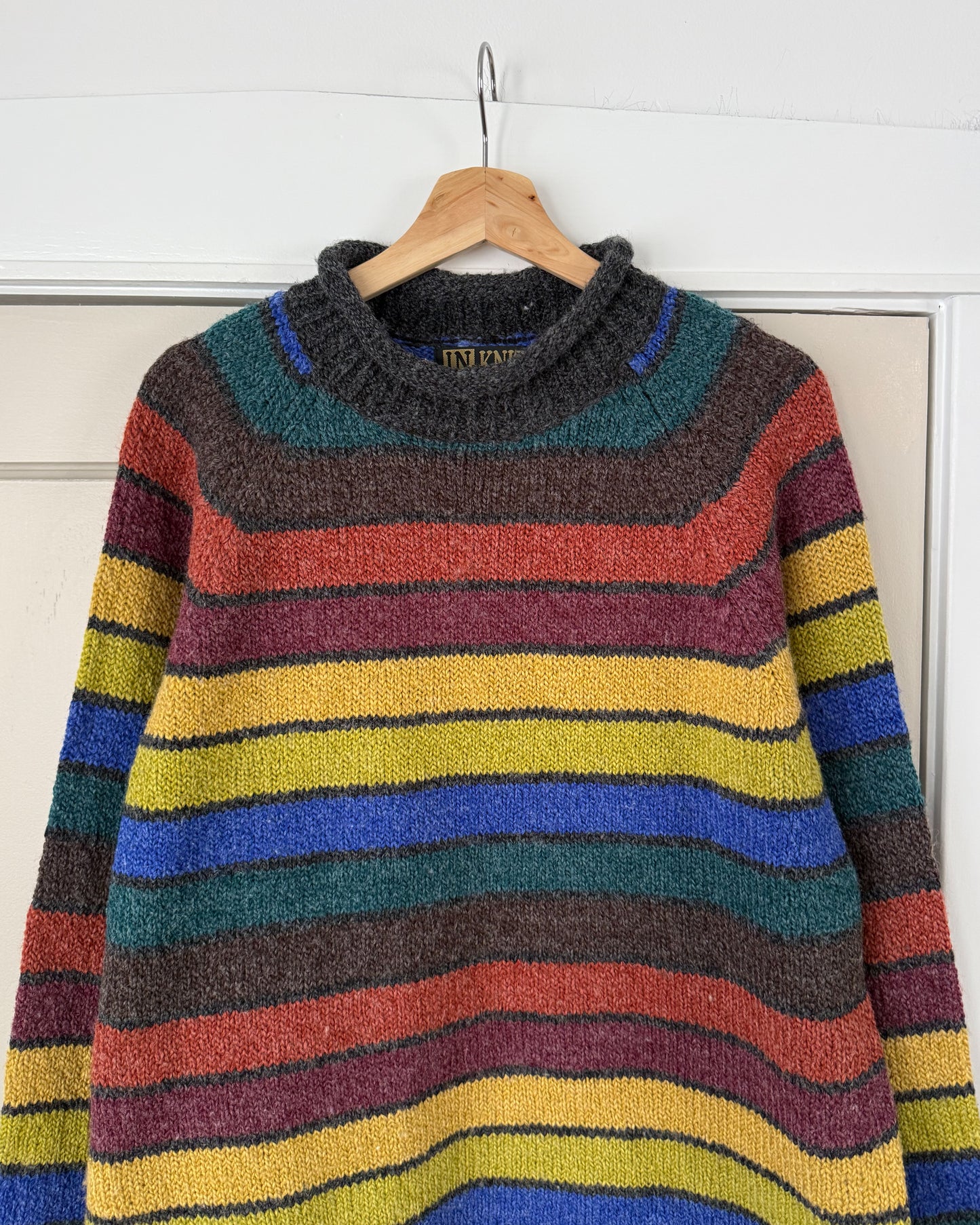 Colorful Mock Neck Sweater