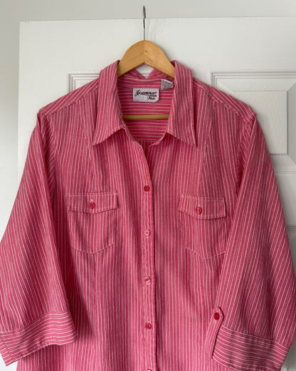 Pink Striped Button Up Shirt