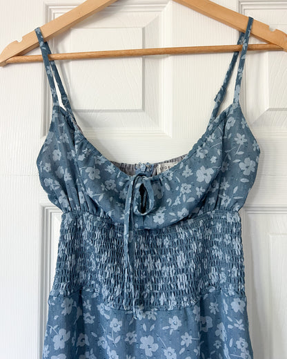 Floral Tie Mini Dress