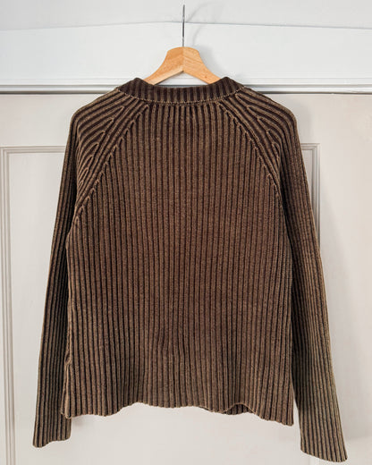 Y2K 2006 Brown Zip Up Sweater
