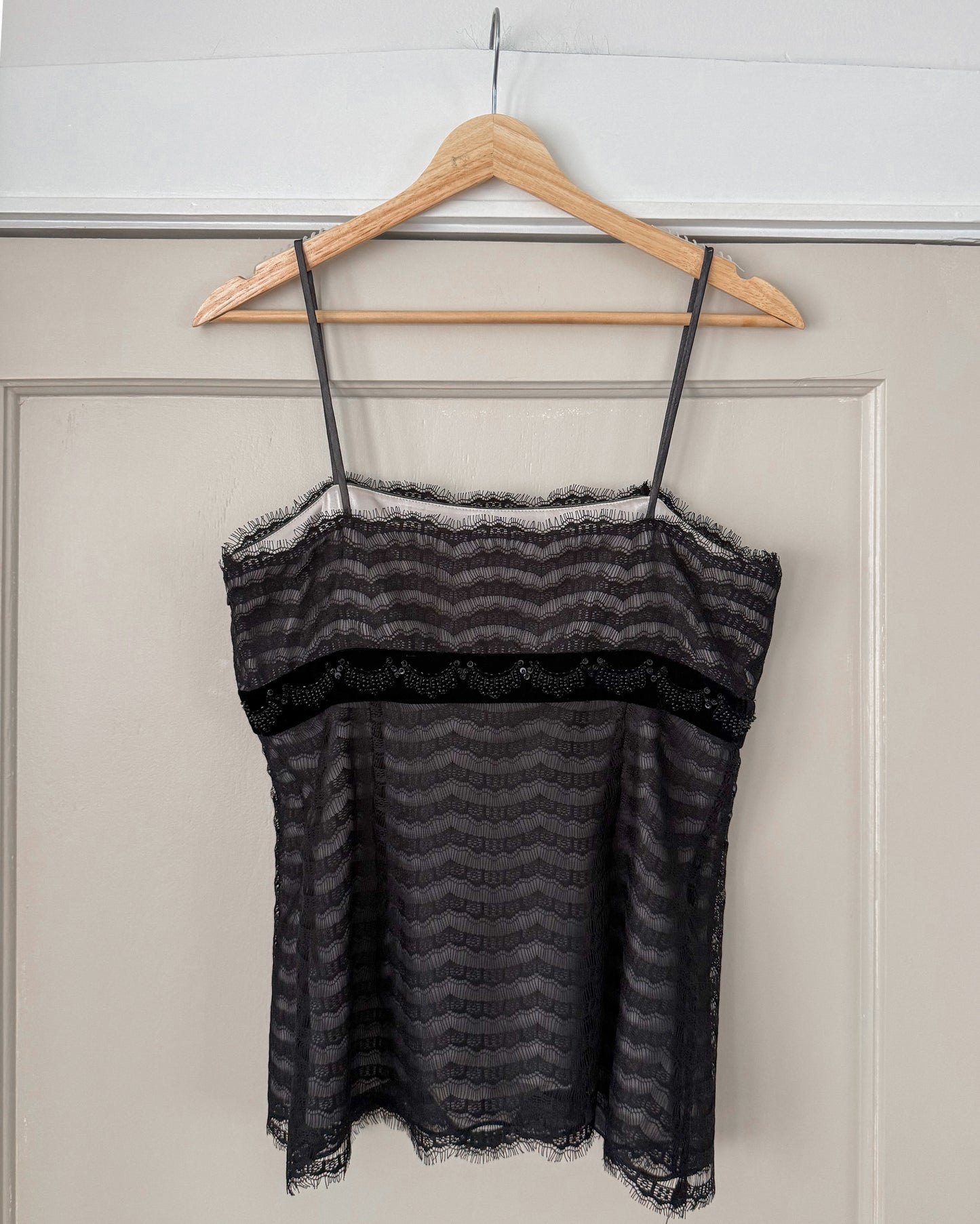 Ann Taylor Black Lace Tank Top