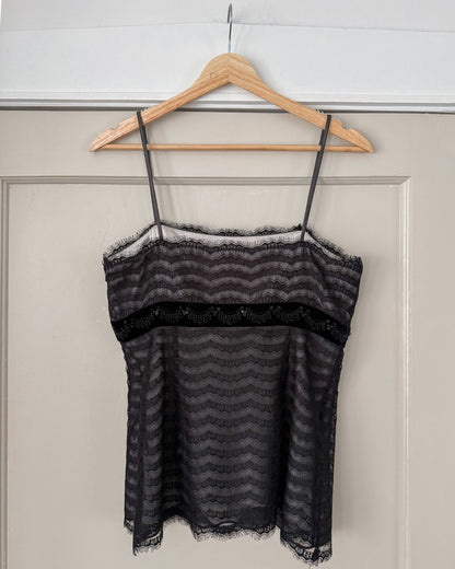 Ann Taylor Black Lace Tank Top