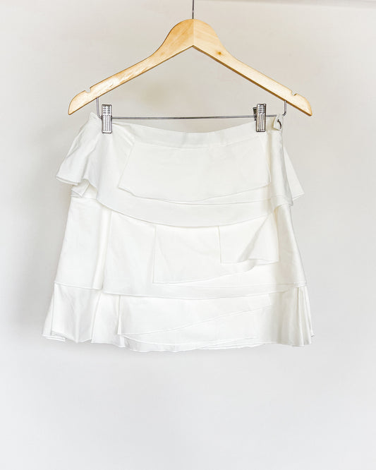 White Layer Mini Skirt